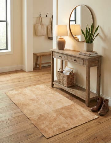 2' x 3' Cowhide Leather Rug