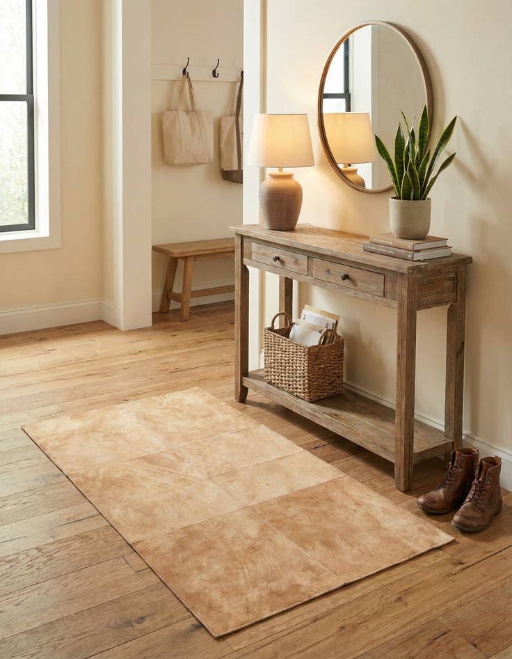 Detail image of 2' x 3' Cowhide Leather Rug