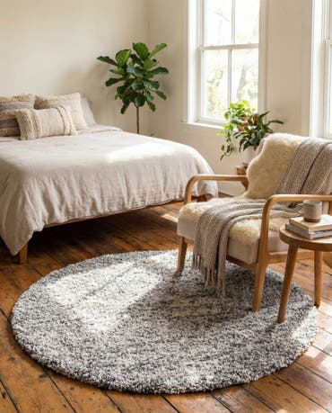  3' 3 x 3' 3 Athena Shag Round Rug