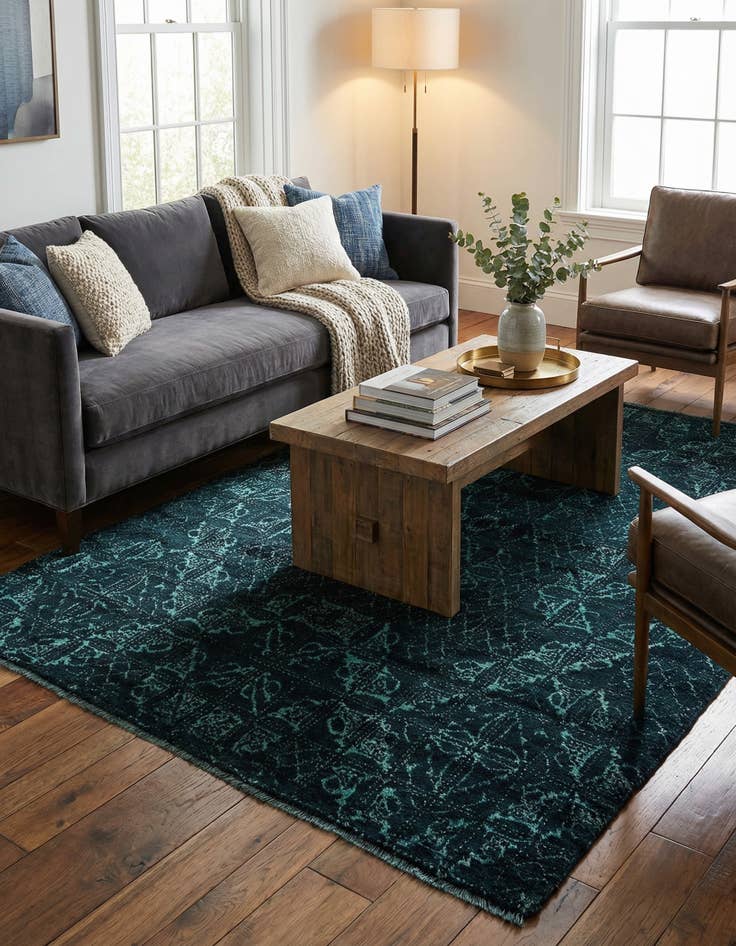 Detail image of 5' x 8'  Hand Knotted Darya Rug