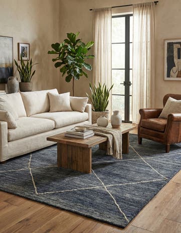 5' 9 x 8' Hand Knotted Moroccan Wool Rug