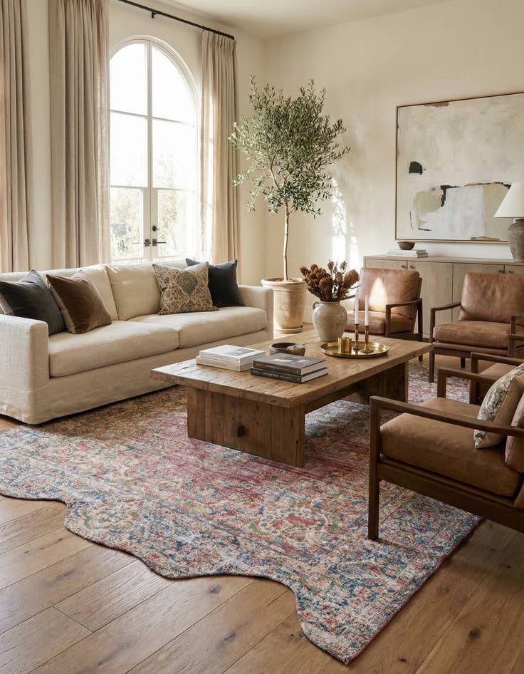 Detail image of 9' 8 x 13'  Hand Knotted Ultra Vintage Persian Wool Rug