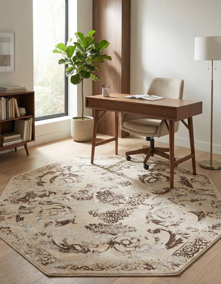 Detail image of 5' 3 x 5' 3 Finsbury Octagon Rug