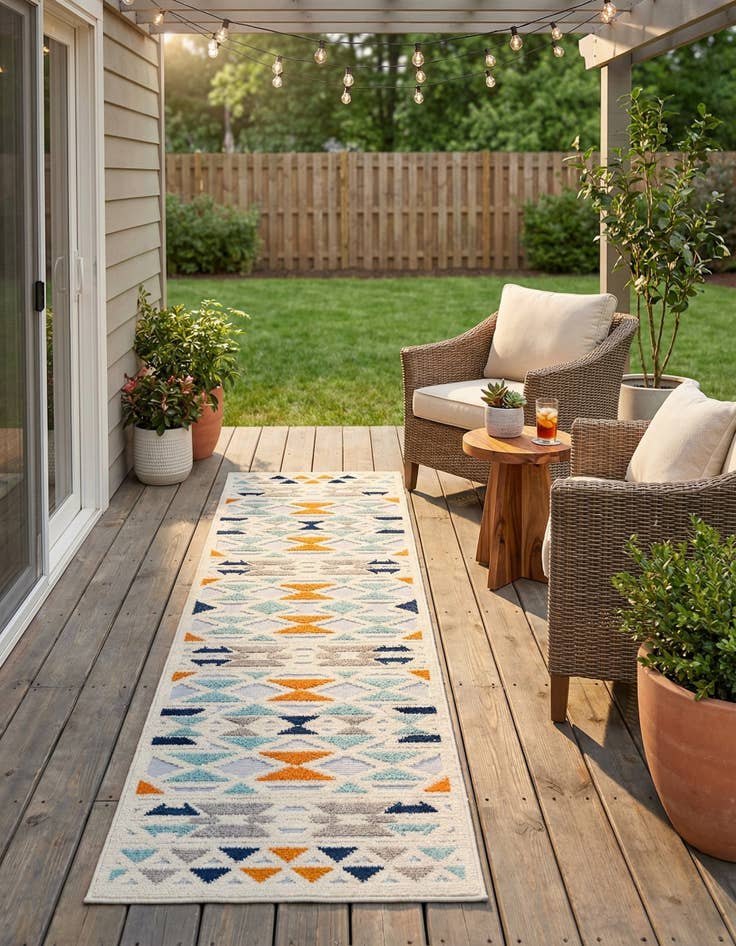 Detail image of 2' x 8' Easy-Clean Aruba Indoor / Outdoor Runner Rug