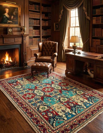 6' 9 x 9' 8 Hand Knotted Kazak Rug