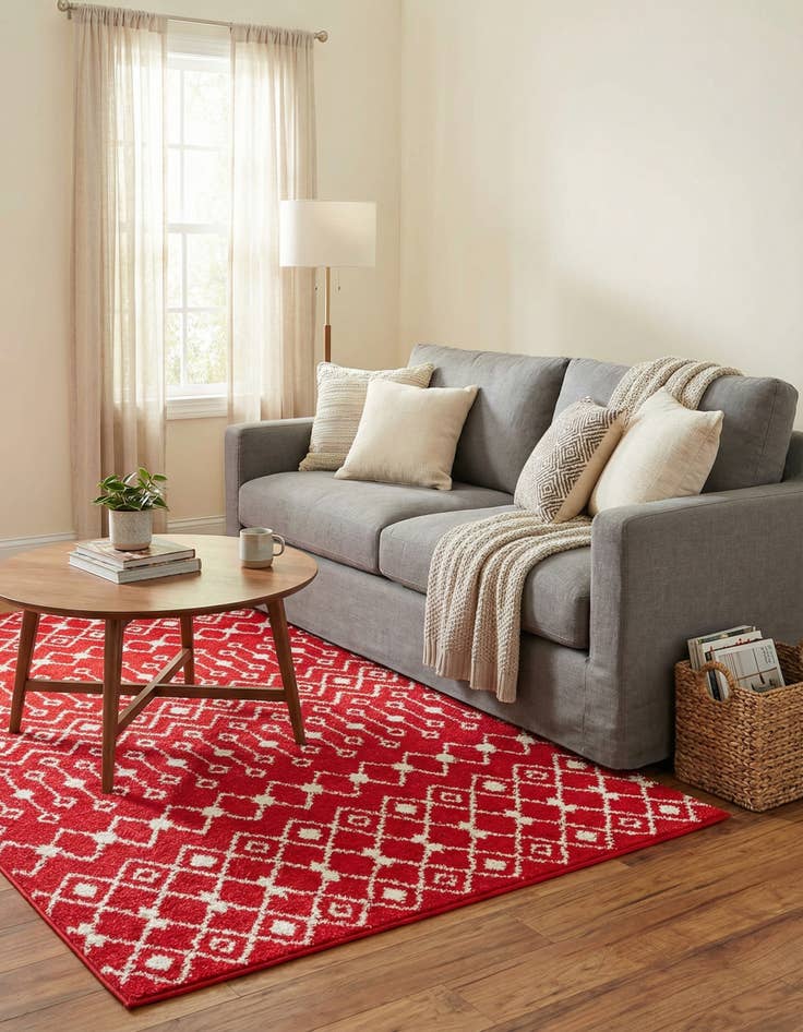 Detail image of  4' x 6' Moroccan Trellis Rug