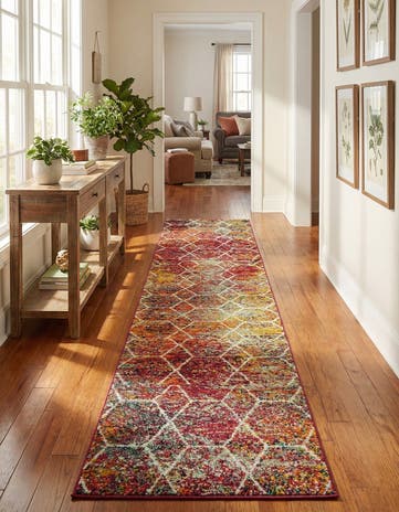 2' x 13' Lattice Frieze Runner Rug