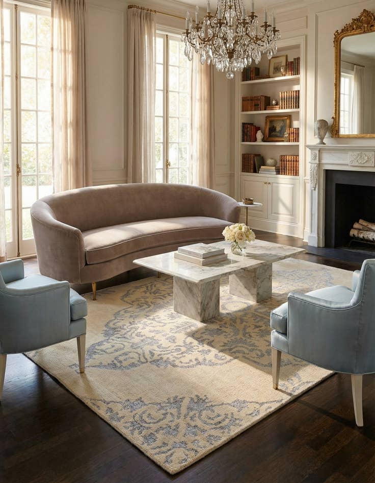 Detail image of 5' x 7' 10  Hand Knotted Darya Rug