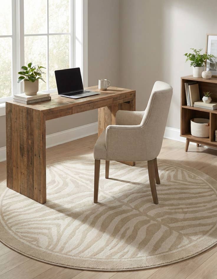 Detail image of 5' x 5' Safari Round Rug