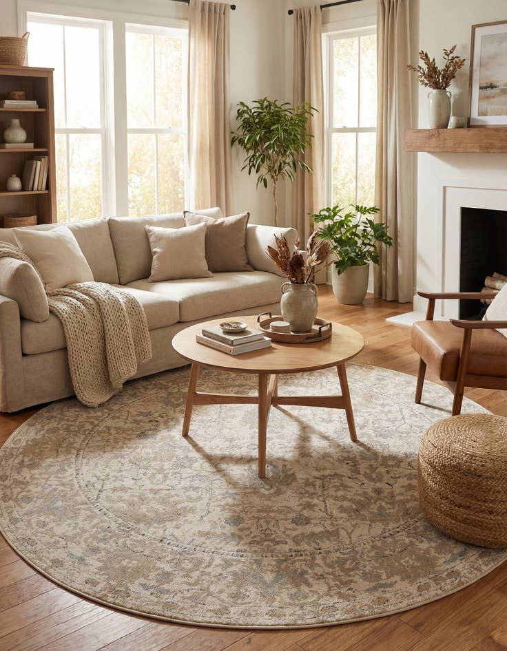 Detail image of 7' 10 x 7' 10 Oregon Round Rug