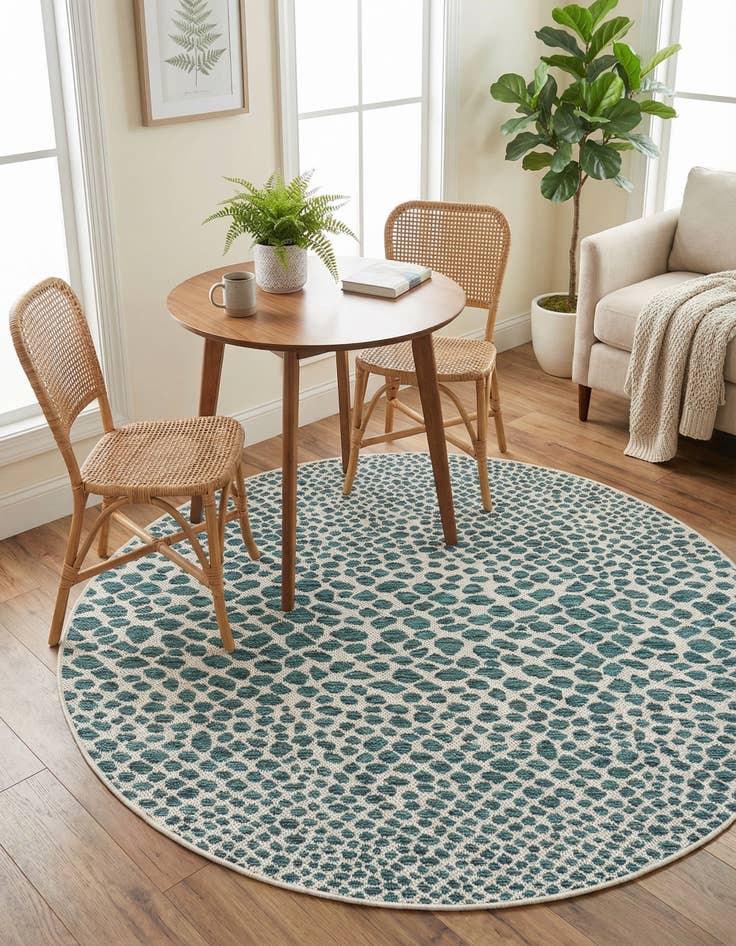 Detail image of 4' x 4'  Washable Jill Zarin Cape Town Indoor / Outdoor Round Rug