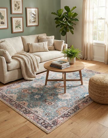 4' 1 x 6' 1 Washable Timeless Rug