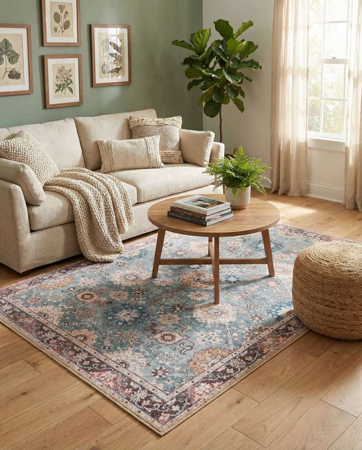 4' 1 x 6' 1 Washable Timeless Rug