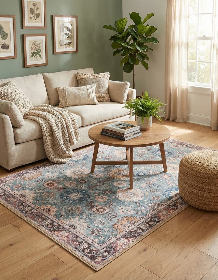4' 1 x 6' 1 Washable Timeless Rug