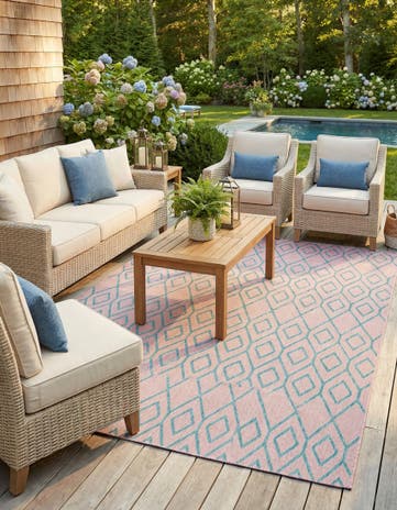 7' 10 x 10' Easy-Clean Jill Zarin Turks and Caicos Indoor / Outdoor Rug