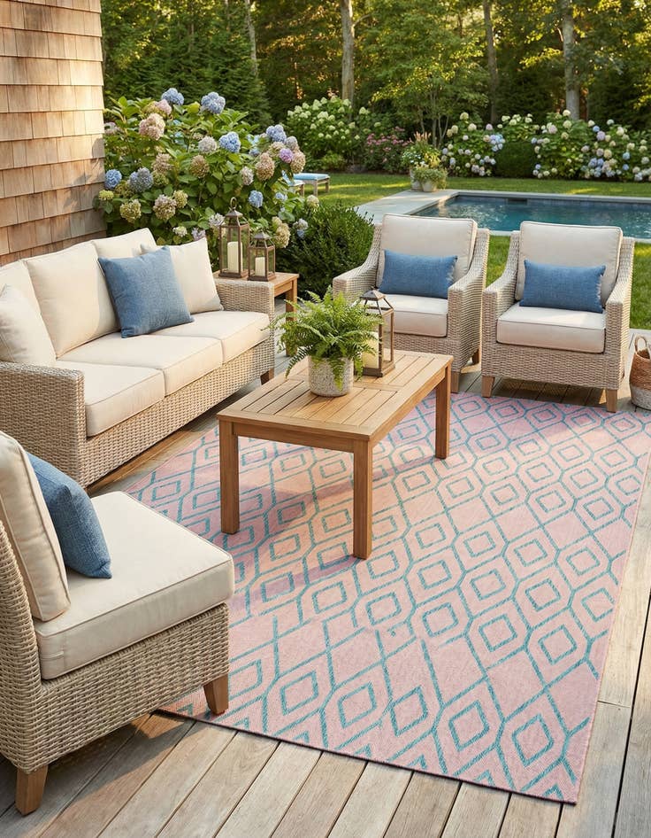 Detail image of 7' 10 x 10'  Washable Jill Zarin Turks and Caicos Indoor / Outdoor Rug