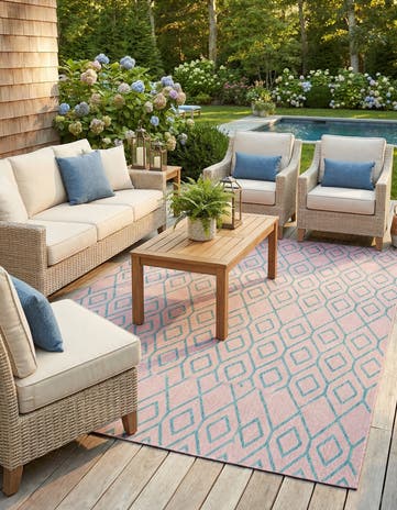 7' 10 x 10' Easy-Clean Jill Zarin Turks and Caicos Indoor / Outdoor Rug