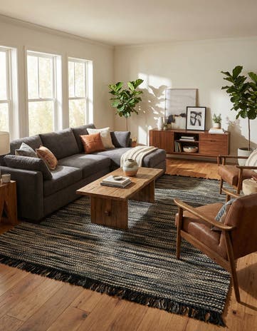 7' 10 x 10' Hand Woven Chunky Jute Rug