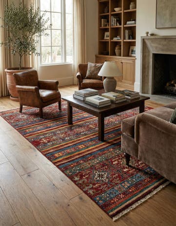 5' 2 x 6' 8 Torkman Wool Rug