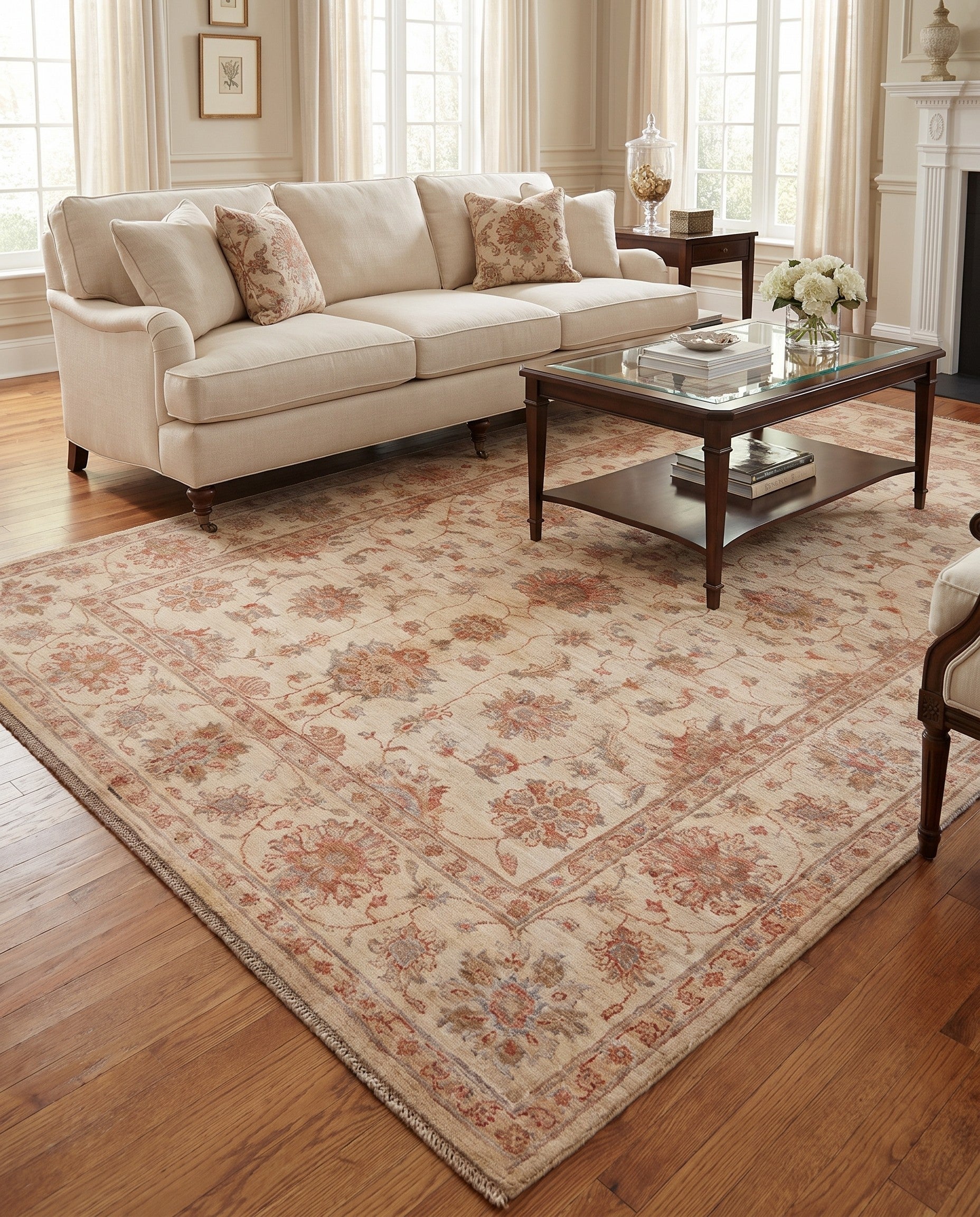 5' 10 x 8' 2 Hand Knotted Ziegler Rug