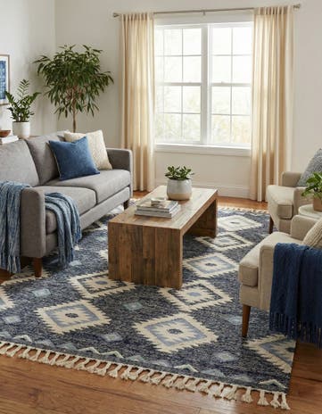 9' x 12' 2 Hand Woven Arizona Wool Rug