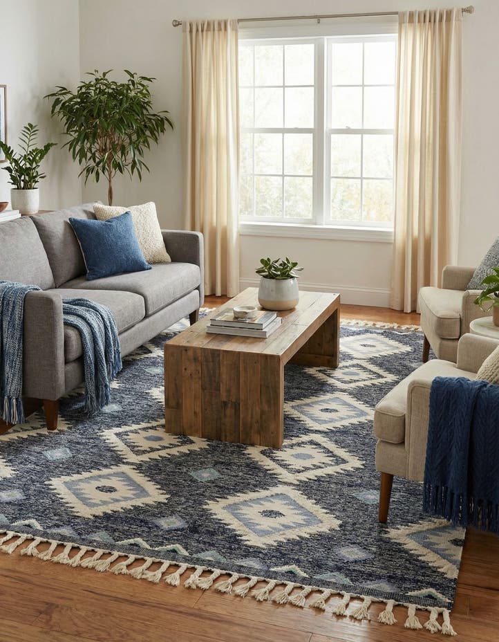 9' x 12' 2 Hand Woven Arizona Wool Rug