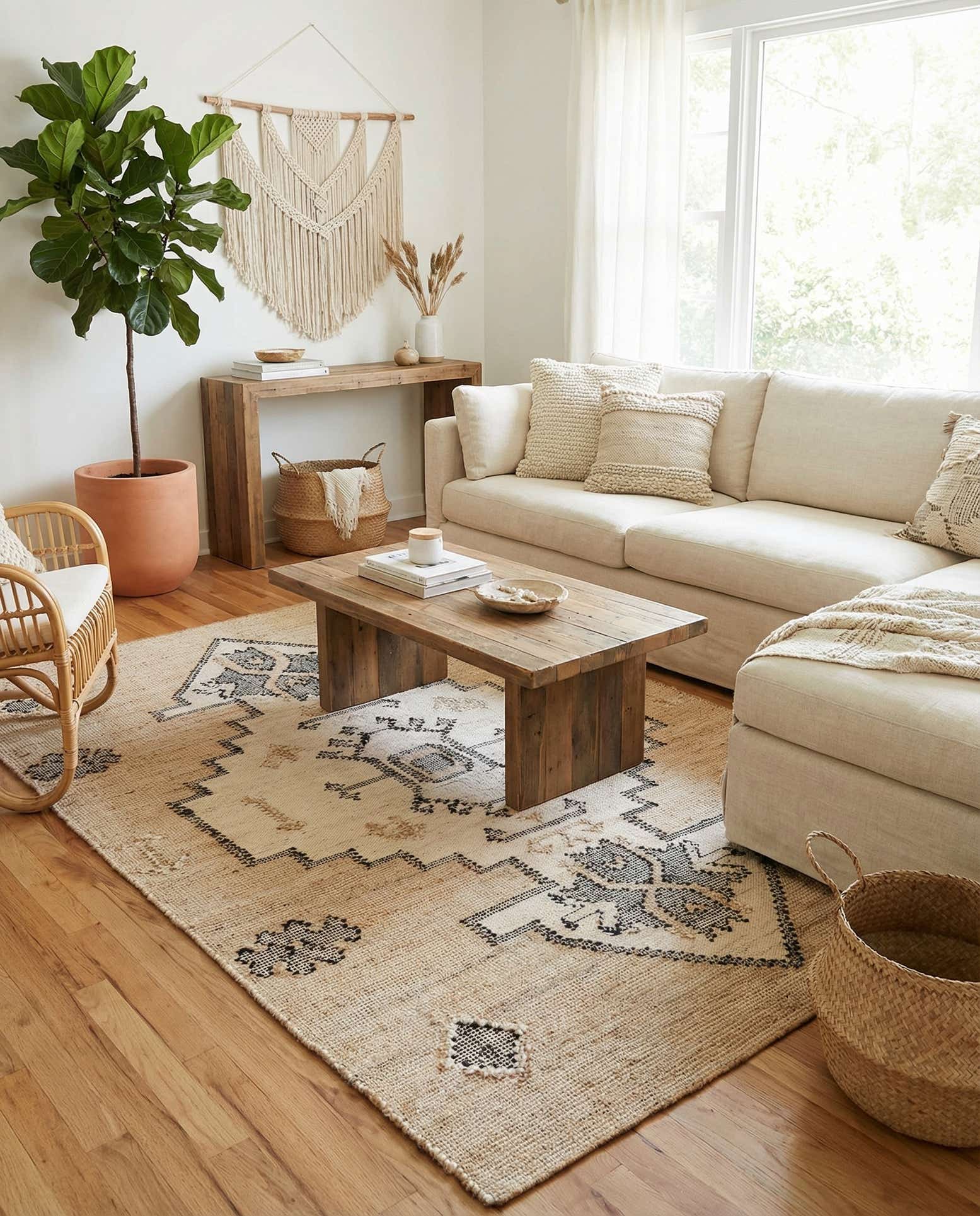 5' 1 x 8' Hand Woven Kala Handwoven Jute Rug