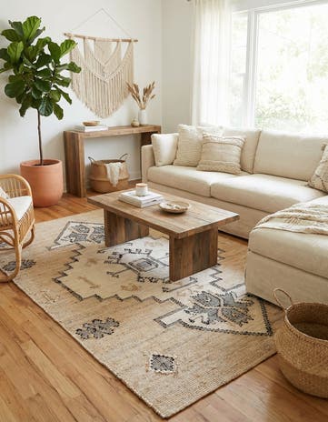 5' 1 x 8' Hand Woven Kala Handwoven Jute Rug