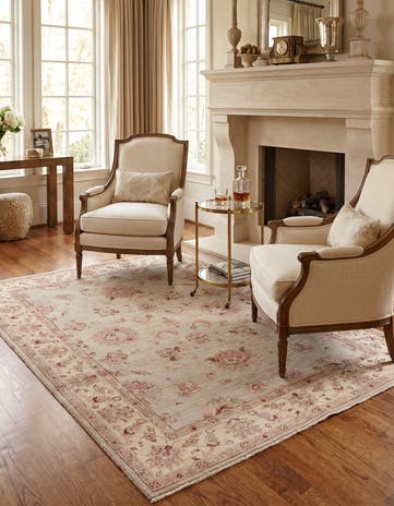 4' 10 x 6' 5 Hand Knotted Ziegler Rug