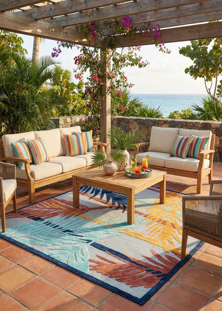7' 10 x 10' Easy-Clean Belize Indoor / Outdoor Rug