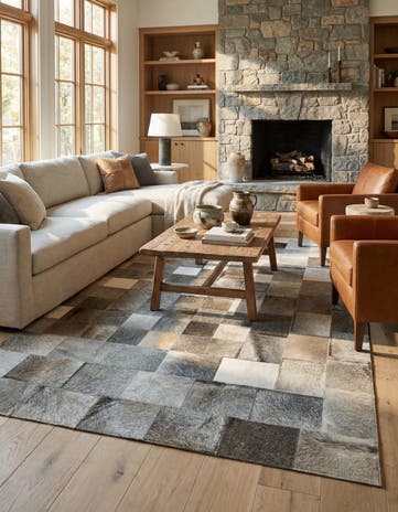 5' x 8' Cowhide - Patchwork Rug
