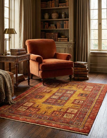 3' 7 x 5' 3 Kashkuli Wool Rug