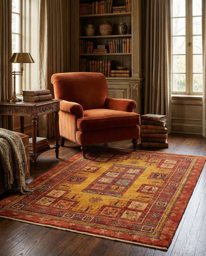 3' 7 x 5' 3 Kashkuli Wool Rug