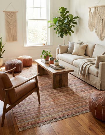 5' 8 x 8' 2 Hand Woven Kilim Modern Wool Rug