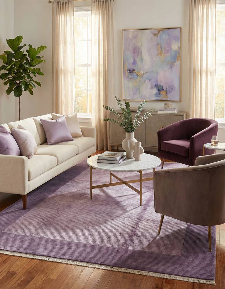 Detail image of  6' 6 x 9' 9  Hand Knotted Darya Wool Rug