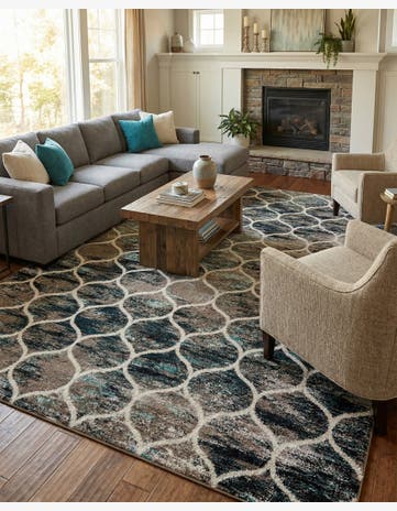 10' x 13' Trellis Frieze Rug