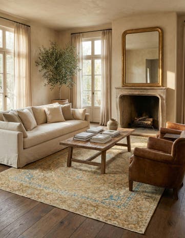 7' x 11' 2 Hand Knotted Ultra Vintage Persian Wool Rug