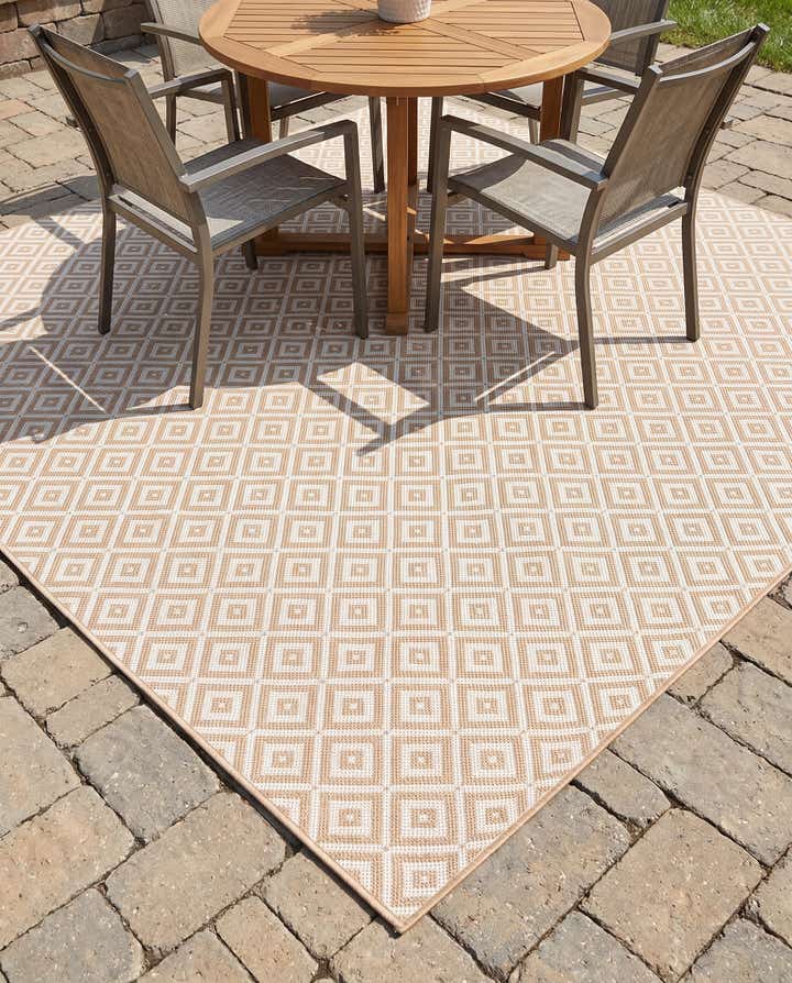240cm x 240cm Leicht zu reinigen Jill Zarin Costa Rica Innen- / Aussenbereich Quadrat Teppich