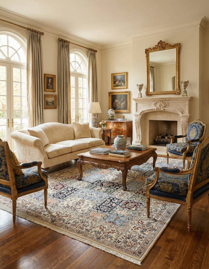 Detail image of 4' 10 x 7' 10 Nain Rug