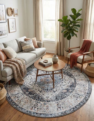 7' 1 x 7' 1 Yara Round Rug