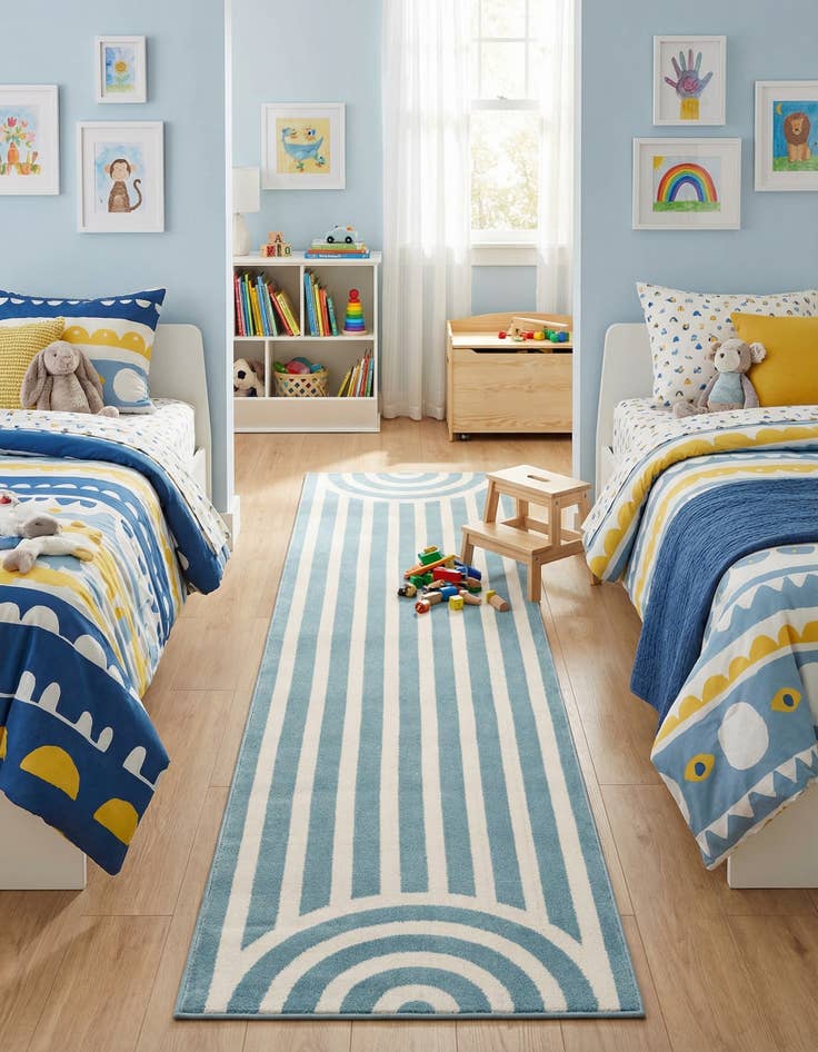 Detail image of 2' x 8' Whimsy Kids Runner Rug