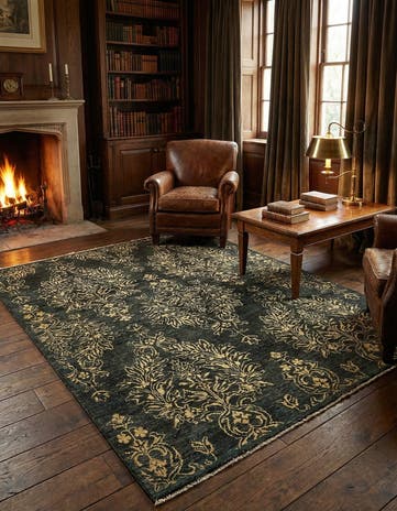 4' 10 x 6' 3 Hand Knotted Peshawar Ziegler Oriental Rug