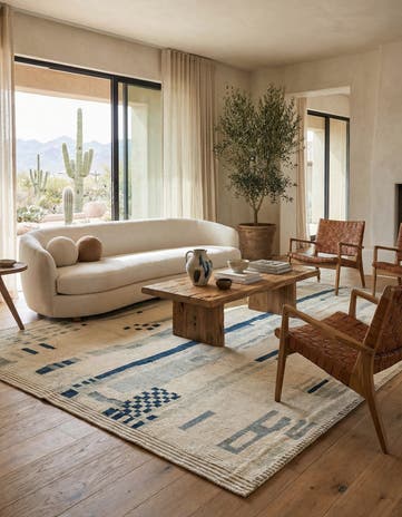 8' 2 x 10' Hand Knotted Beni Marok Rug