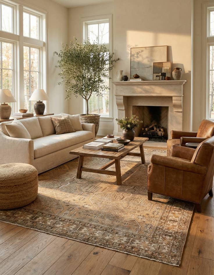 Detail image of 8' 7 x 12' 2 Hand Knotted Ultra Vintage Persian Wool Rug