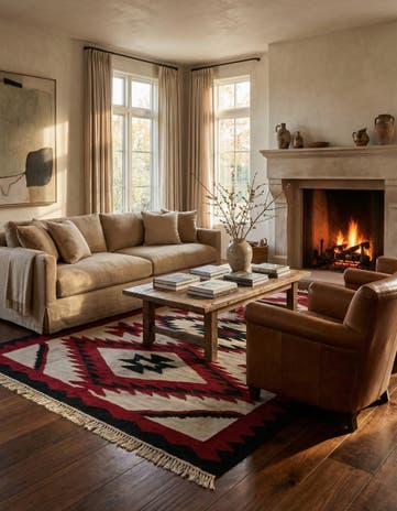 8' x 10' 4 Hand Knotted Darya Wool Rug