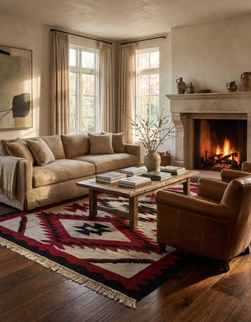 8' x 10' 4 Hand Knotted Darya Wool Rug