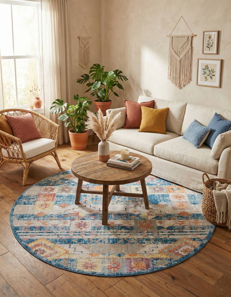 Detail image of 8' x 8' Madrid Round Rug