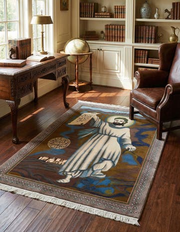 3' 9 x 5' 8 Hand Knotted Isfahan Persian Rug