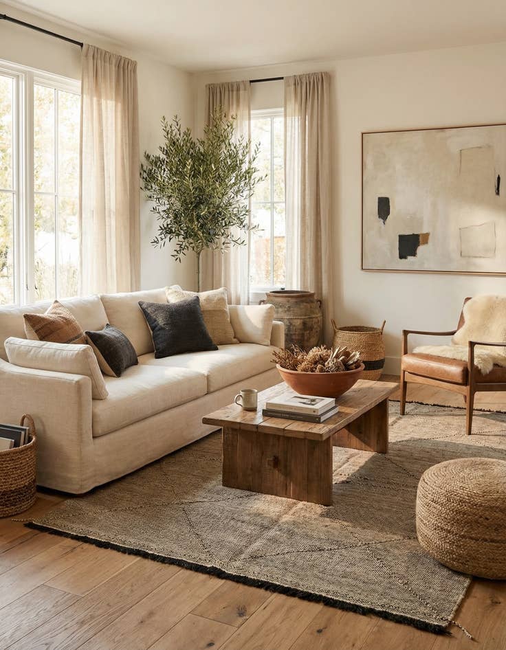 Detail image of 6' 10 x 9' 8  Hand Knotted Moroccan Wool Rug