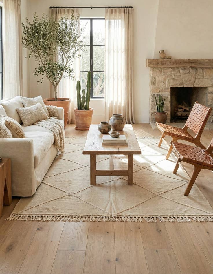 Detail image of 5' 9 x 7' 10  Hand Woven Kilim Modern Wool Rug